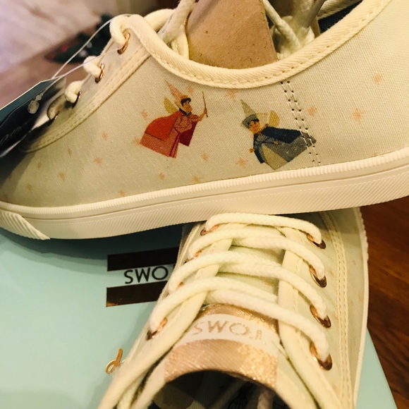 Toms Shoes - Disney’s X Toms fairy Godmother canvas shoe NEW